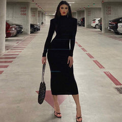 Sleek Pleated Faux Leather Bodycon Dress Sleek Pleated Faux Leather Bodycon Dress