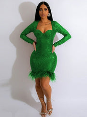 Sparkling Nights Pleated V-Neck Mini Dress Sparkling Nights Pleated V-Neck Mini Dress