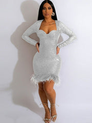 Sparkling Nights Pleated V-Neck Mini Dress Sparkling Nights Pleated V-Neck Mini Dress