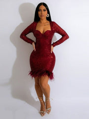 Sparkling Nights Pleated V-Neck Mini Dress Sparkling Nights Pleated V-Neck Mini Dress