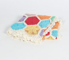 Crochet Cotton Honeycomb Throw Crochet Cotton Honeycomb Throw
