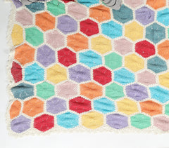 Crochet Cotton Honeycomb Throw Crochet Cotton Honeycomb Throw