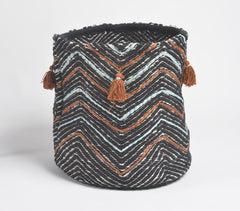Textured Zig-zag Multi-purpose Storage Basket Textured Zig-zag Multi-purpose Storage Basket