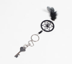 Black Mini-Dreamcatcher Keychain Black Mini-Dreamcatcher Keychain