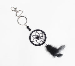 Black Mini-Dreamcatcher Keychain Black Mini-Dreamcatcher Keychain