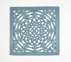 Distressed MDF Blue Mandala Wall Plaque Distressed MDF Blue Mandala Wall Plaque