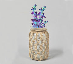 Hand Knotted Jute & Glass Jar Vase Hand Knotted Jute & Glass Jar Vase