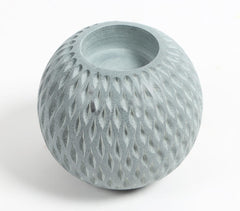 Hand Carved Stone Dome-Shaped Tea Light Holder Hand Carved Stone Dome-Shaped Tea Light Holder