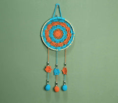 Crochet Orange & Teal Dreamcatcher Crochet Orange & Teal Dreamcatcher
