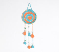 Crochet Orange & Teal Dreamcatcher Crochet Orange & Teal Dreamcatcher