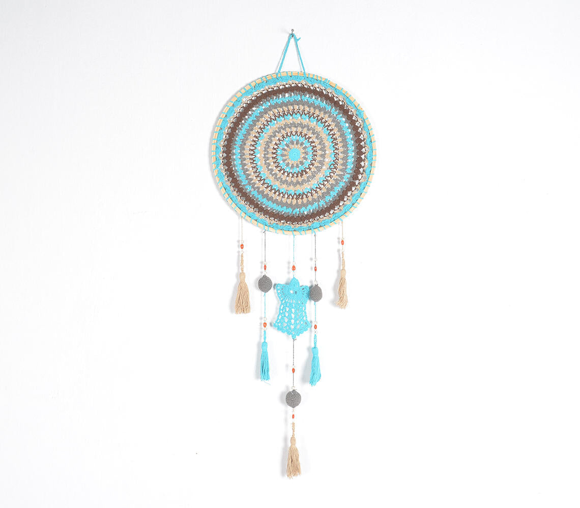 Crochet Earthy Teal Dreamcatcher