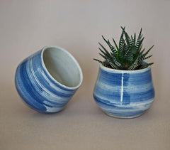 Ink Blue Ceramic Planters (set of 2) Ink Blue Ceramic Planters (set of 2)