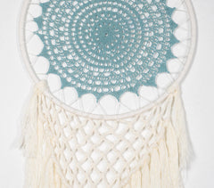 Teal Mandala Crochet Dreamcatcher Teal Mandala Crochet Dreamcatcher
