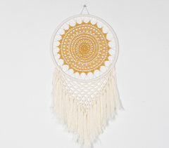 Crochet Mustard Mandala Dreamcatcher Crochet Mustard Mandala Dreamcatcher