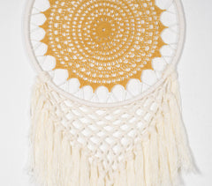 Crochet Mustard Mandala Dreamcatcher Crochet Mustard Mandala Dreamcatcher