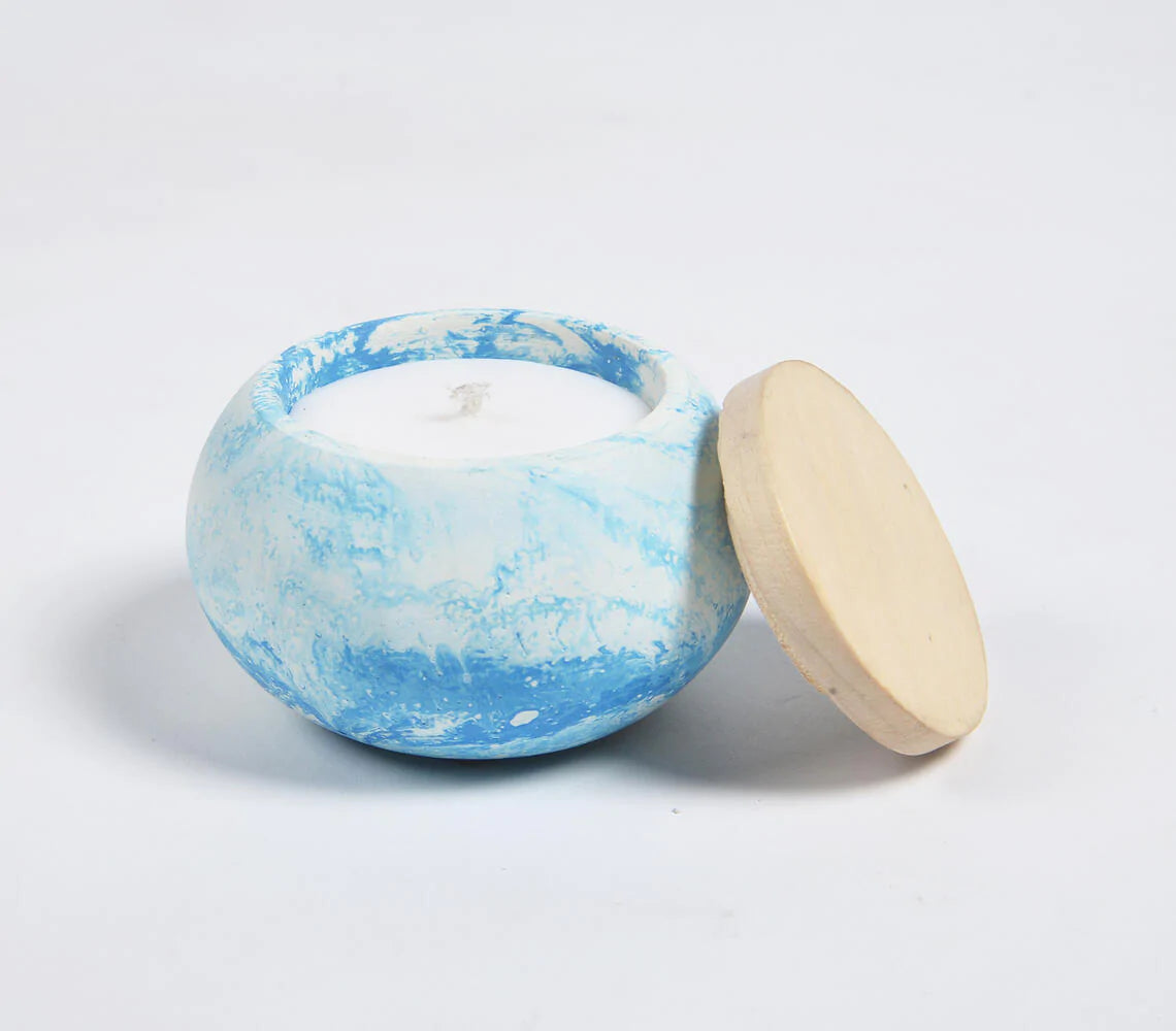 English Lavender Poured & Marbled Concrete Jar Candle