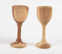 Turned Acacia Wood Wine Glasses (set of 2) Turned Acacia Wood Wine Glasses (set of 2)