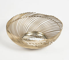 Antique Gold-Toned Iron Swirl Utility Bowls (set of 2) Antique Gold-Toned Iron Swirl Utility Bowls (set of 2)