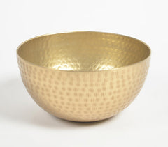 Hand Beaten Gold-toned Aluminium Nut Bowls (set of 2) Hand Beaten Gold-toned Aluminium Nut Bowls (set of 2)