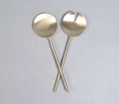 Hand Beaten Honey Dew Salad Servers (Set of 2) Hand Beaten Honey Dew Salad Servers (Set of 2)