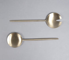 Hand Beaten Honey Dew Salad Servers (Set of 2) Hand Beaten Honey Dew Salad Servers (Set of 2)