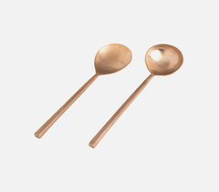 Hand Beaten Stainless Steel Servers (Set of 2) Hand Beaten Stainless Steel Servers (Set of 2)