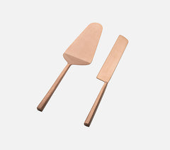 Hand Beaten Stainless Steel Cake Servers (Set of- 2) Hand Beaten Stainless Steel Cake Servers (Set of- 2)