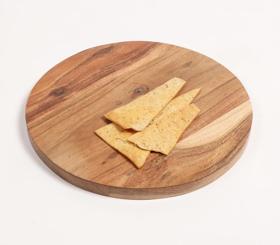 Acacia Wood Classic Round Serving Platter