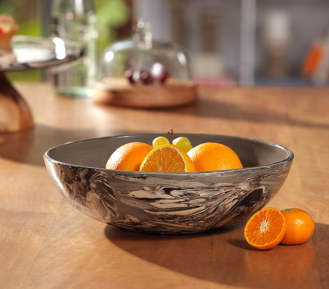 Handmade Carbon Ceramic Serving Bowl (Large)