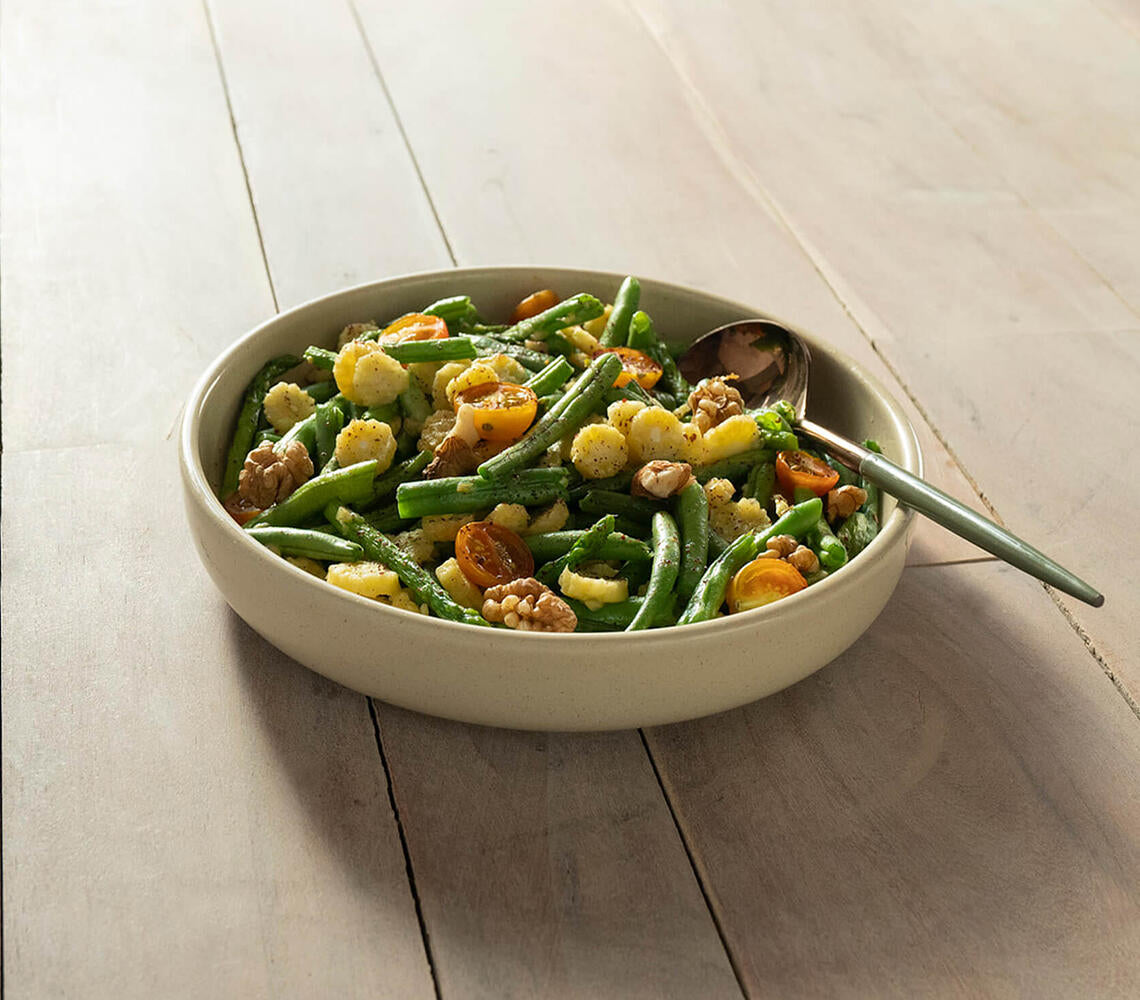Handmade Ceramic Leaves Pasta Bowl