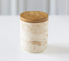 Handmade Ceramic Jar with Wooden Lid (Small) Handmade Ceramic Jar with Wooden Lid (Small)