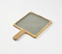 Enamelled Grey Wooden Cheese board Enamelled Grey Wooden Cheese board