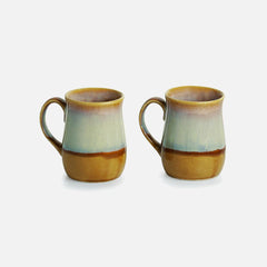 Ceramic Tea & Coffee Mugs with Milky Hues (Set of 2) Ceramic Tea & Coffee Mugs with Milky Hues (Set of 2)