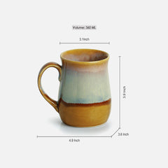 Ceramic Tea & Coffee Mugs with Milky Hues (Set of 2) Ceramic Tea & Coffee Mugs with Milky Hues (Set of 2)
