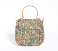 Mandala Printed Olive Handbag with Tassel Mandala Printed Olive Handbag with Tassel
