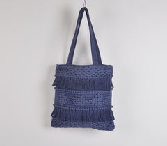 Tufted & Tasseled Ink Tote Bag Tufted & Tasseled Ink Tote Bag