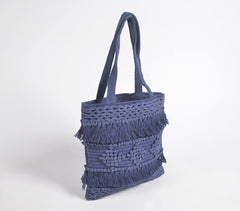 Tufted & Tasseled Ink Tote Bag Tufted & Tasseled Ink Tote Bag