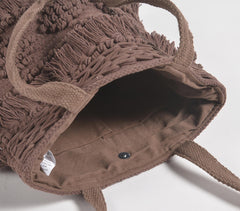 Tufted & Tasseled Cocoa Tote Bag Tufted & Tasseled Cocoa Tote Bag