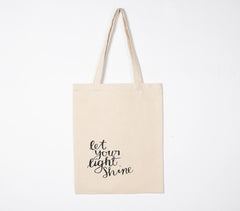 Let your light shine' Canvas Tote bag Let your light shine' Canvas Tote bag