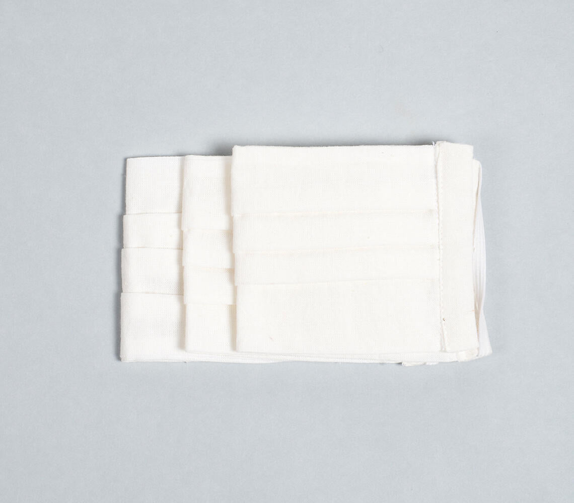 Natural Cotton Ivory face masks (set of 3)