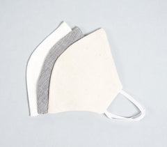 Natural cotton Solid face masks (set of 3) Natural cotton Solid face masks (set of 3)