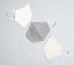Natural cotton Solid face masks (set of 3) Natural cotton Solid face masks (set of 3)