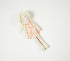 Handmade Blonde-Haired Plush Rag Doll Handmade Blonde-Haired Plush Rag Doll