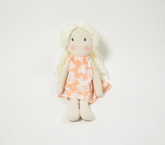 Handmade Blonde-Haired Plush Rag Doll Handmade Blonde-Haired Plush Rag Doll