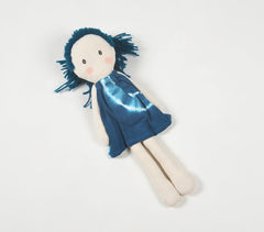 Handmade Blue-Haired Plush Rag Doll Handmade Blue-Haired Plush Rag Doll