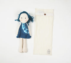 Handmade Blue-Haired Plush Rag Doll Handmade Blue-Haired Plush Rag Doll