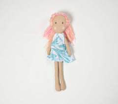 Handmade Pink Ponytail Plush Rag Doll Handmade Pink Ponytail Plush Rag Doll