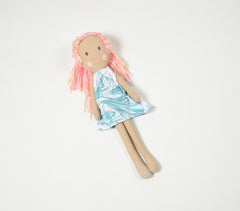 Handmade Pink Ponytail Plush Rag Doll Handmade Pink Ponytail Plush Rag Doll