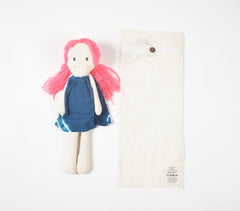Handmade Neon-Haired Plush Rag Doll Handmade Neon-Haired Plush Rag Doll