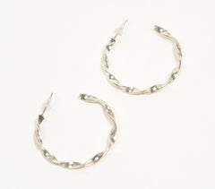 Twisted Brass Hoop Earrings Twisted Brass Hoop Earrings